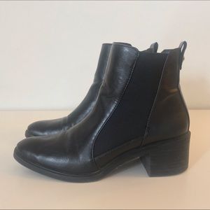 Zara Elastic Block Heel Ankle Boots